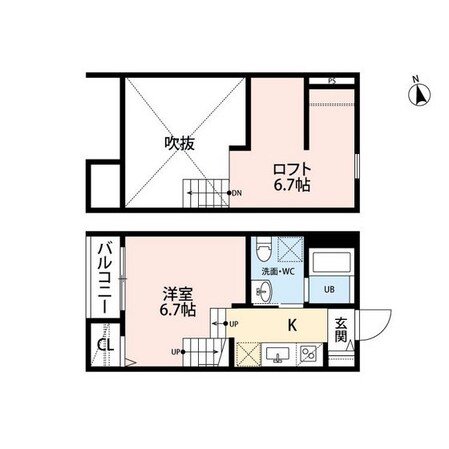 貝塚駅 徒歩13分 2階の物件間取画像